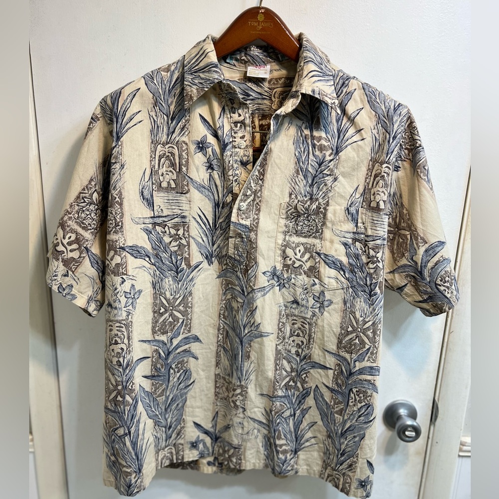 Vintage 80's Go Barefoot Aloha Collared Shirt - Size XL